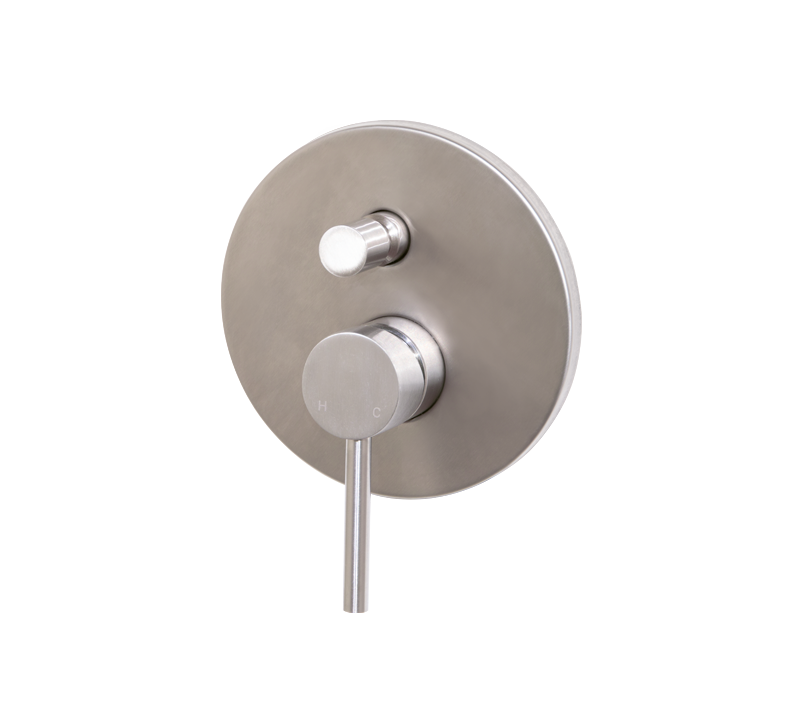 Concealed Diverter Mixer Tap | Moon Brushed Stainless Steel