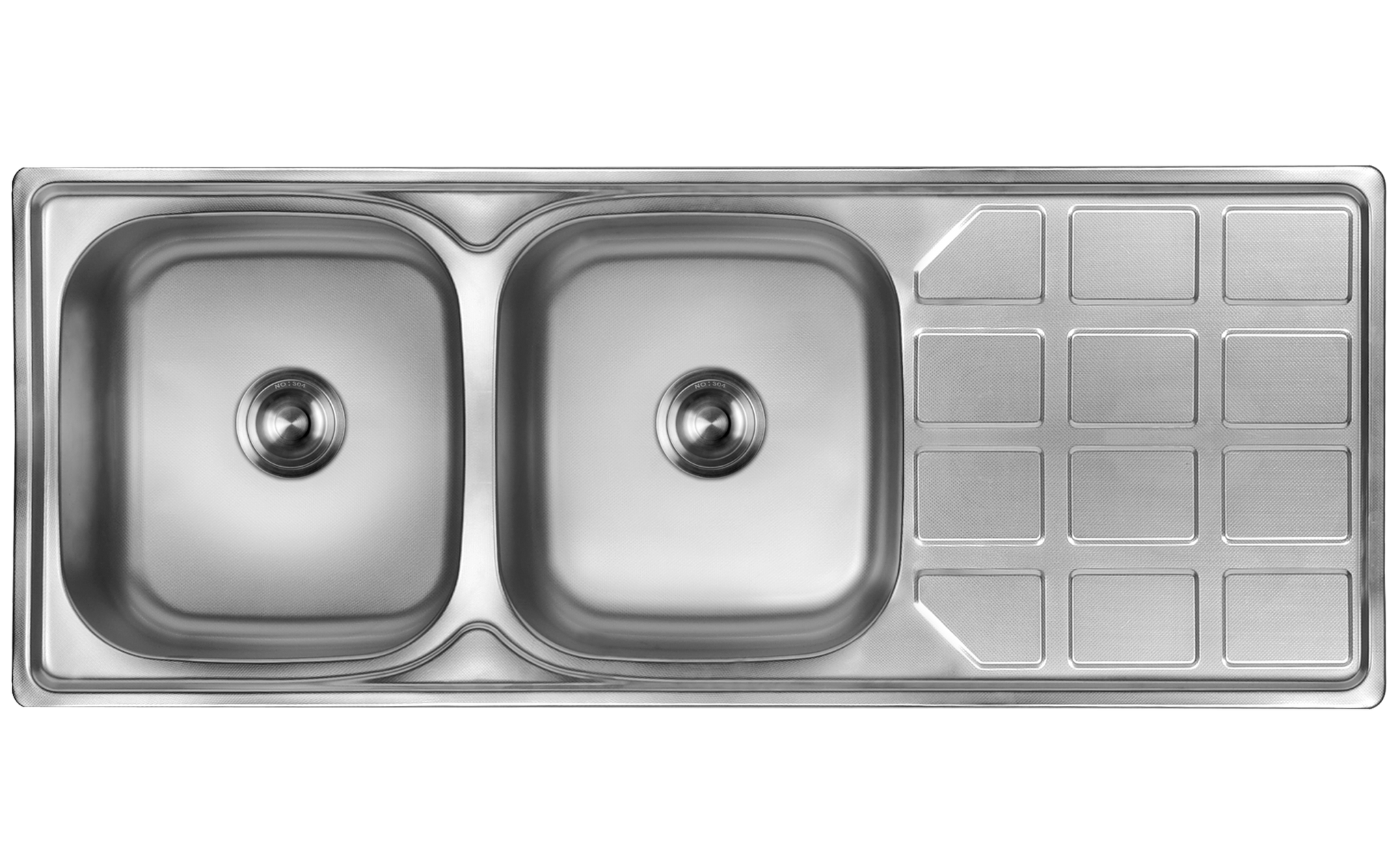 CAM AFRICA ANTI-SCRATCH DROP IN SINK 1200 X 480 DOUBLE END BOWL - Anti-scratch sink | EmmerSan Anti-scratch, Anti-scratch sink, CAM Africa, Double bowl, Drop in, Sink, spo-default, spo-disabl