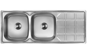 CAM AFRICA ANTI-SCRATCH DROP IN SINK 1200 X 480 DOUBLE END BOWL - Anti-scratch sink | EmmerSan Anti-scratch, Anti-scratch sink, CAM Africa, Double bowl, Drop in, Sink, spo-default, spo-disabl