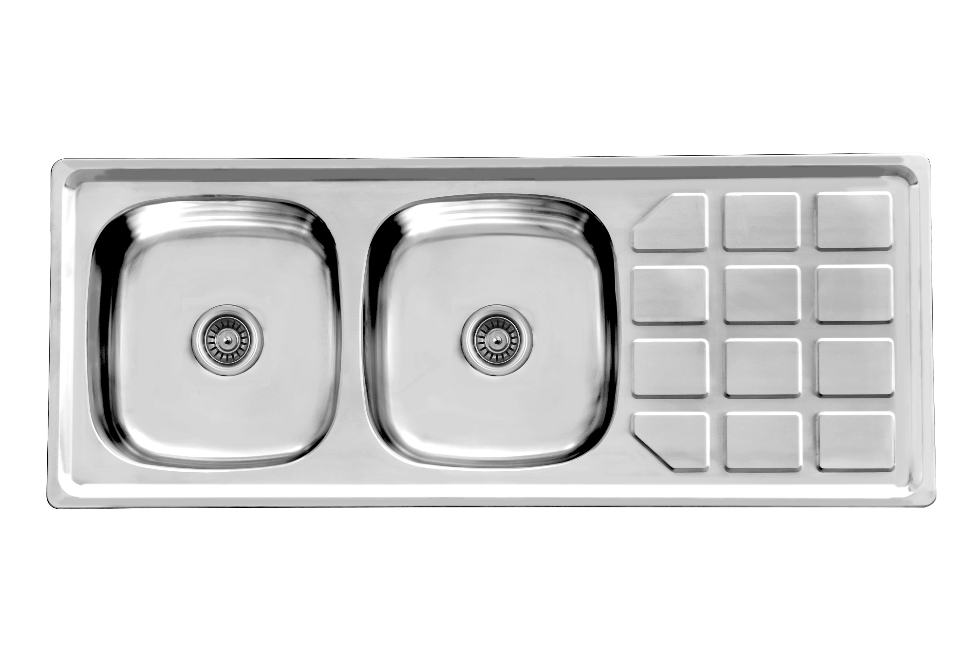 CAM AFRICA DROP IN SINK 1200 X 480 DOUBLE END BOWL - Drop in sink | EmmerSan CAM Africa, Double bowl, Drop in, Sink, spo-default, spo-disabled