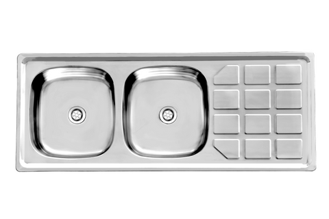 CAM AFRICA DROP IN SINK 1200 X 480 DOUBLE END BOWL - Drop in sink | EmmerSan CAM Africa, Double bowl, Drop in, Sink, spo-default, spo-disabled