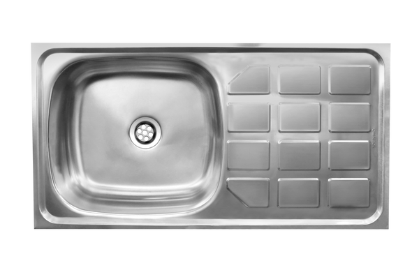 CAM AFRICA DROP IN SINK 750 X 400 SINGLE END BOWL - Drop in sink | EmmerSan CAM Africa, Drop in, Single bowl, Sink