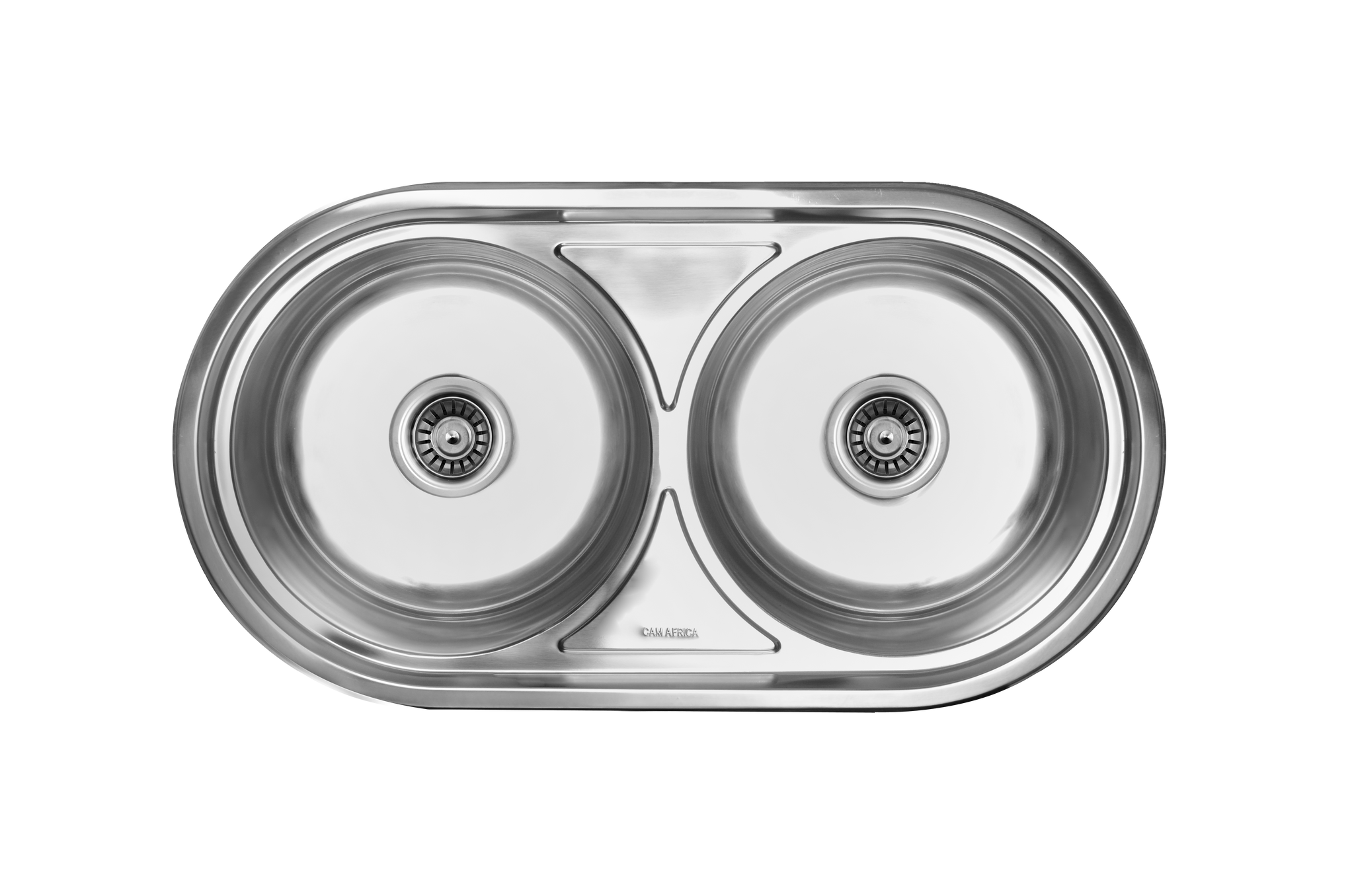 CAM AFRICA OVAL DROP IN SINK 860 X 440 DOUBLE BOWL - Drop in sink | EmmerSan CAM Africa, Double bowl, Drop in, spo-default, spo-disabled, Stainless Steel