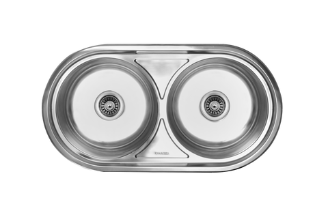 CAM AFRICA OVAL DROP IN SINK 860 X 440 DOUBLE BOWL - Drop in sink | EmmerSan CAM Africa, Double bowl, Drop in, spo-default, spo-disabled, Stainless Steel