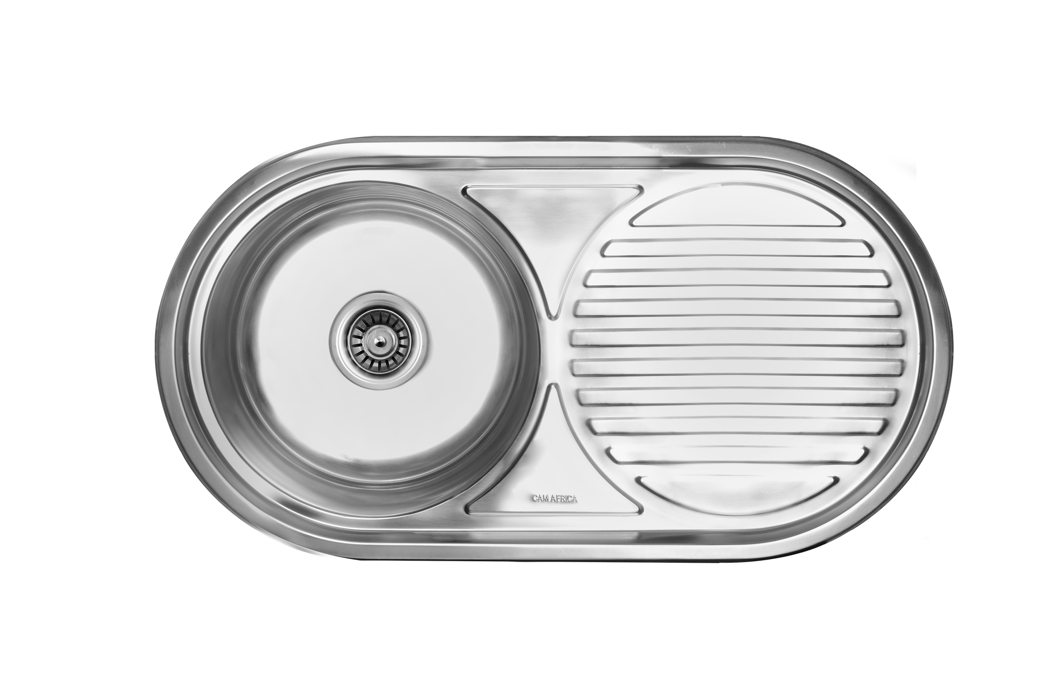 CAM AFRICA OVAL DROP IN SINK 860 X 440 SINGLE END BOWL - Drop in sink | EmmerSan CAM Africa, Drop in, Single bowl, Sink, Stainless Steel