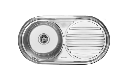 CAM AFRICA OVAL DROP IN SINK 860 X 440 SINGLE END BOWL - Drop in sink | EmmerSan CAM Africa, Drop in, Single bowl, Sink, Stainless Steel