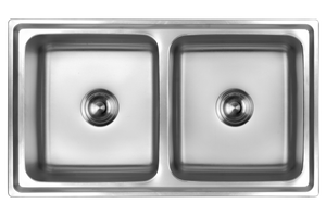 CAM AFRICA ANTI-SCRATCH DROP IN SINK 870 X 500 DOUBLE END BOWL - Anti-scratch sink | EmmerSan Anti-scratch, Anti-scratch sink, CAM Africa, Double bowl, Drop in, Sink, spo-default, spo-disable